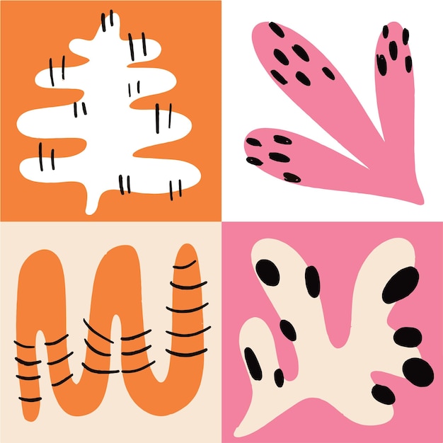 Diseño de patrones de fondo de formas orgánicas