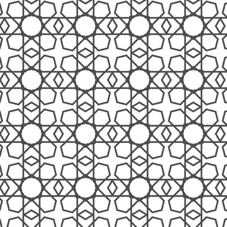 Diseño de patrones de fondo islámico geométrico abstracto Ilustración vectorial