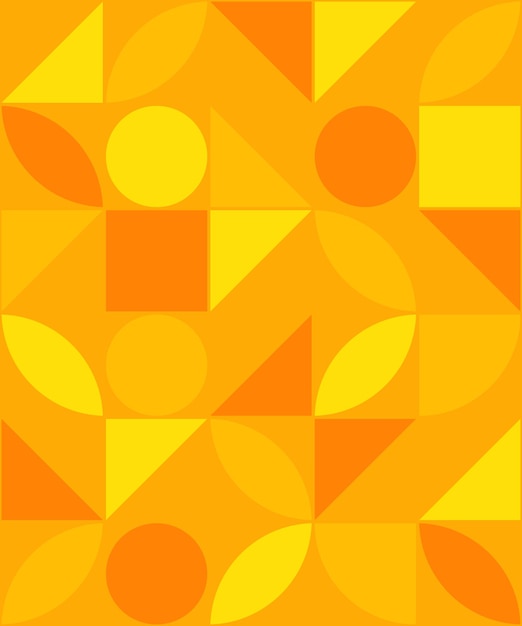 Diseño de patrones de formas geométricas naranjas vectoriales