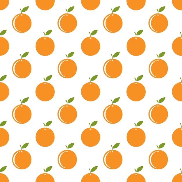 Diseño de patrones de frutas naranjas dibujadas a mano