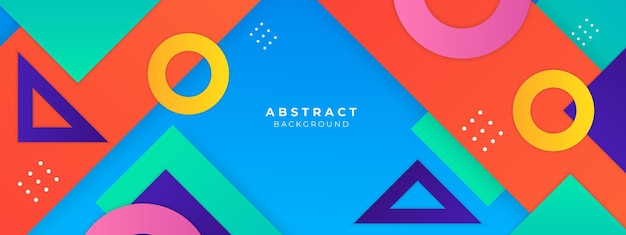 Diseño de patrones geométricos abstractos al estilo de Memphis Ilustración vectorial