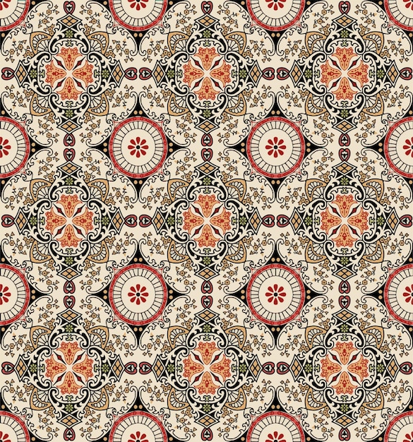 Diseño de patrones geométricos adornos de tela impresión dibujada a mano arte vectorial