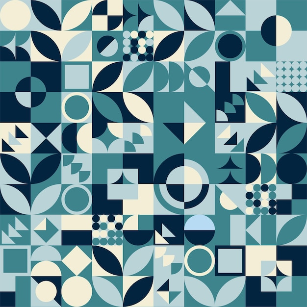Diseño de patrones geométricos de Bauhaus para el fondo