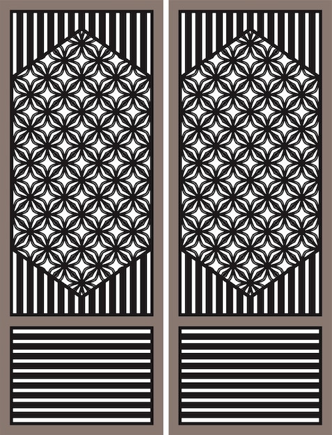 Diseño de patrones geométricos en blanco y negro