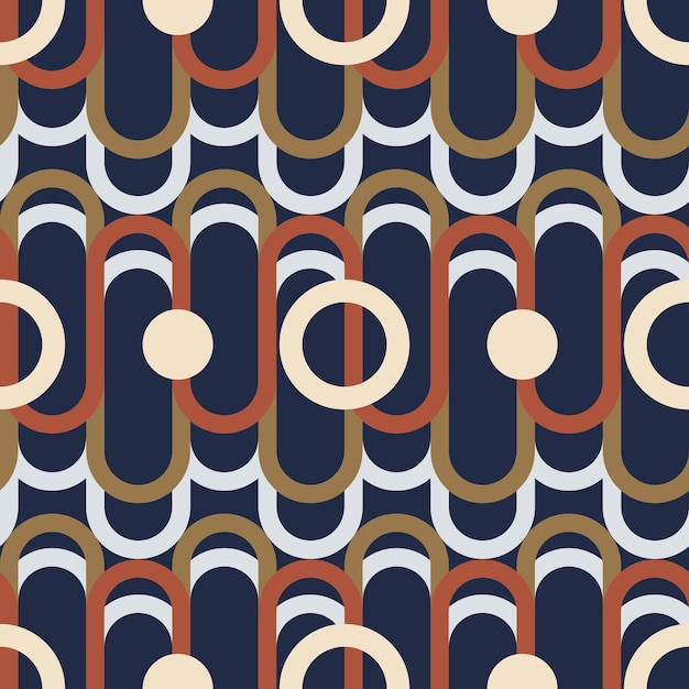 Diseño de patrones geométricos sin costuras de mediados de siglo