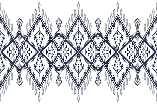 Diseño de patrones geométricos étnicos abstractos para papel tapiz de fondo Tela batik y bordado