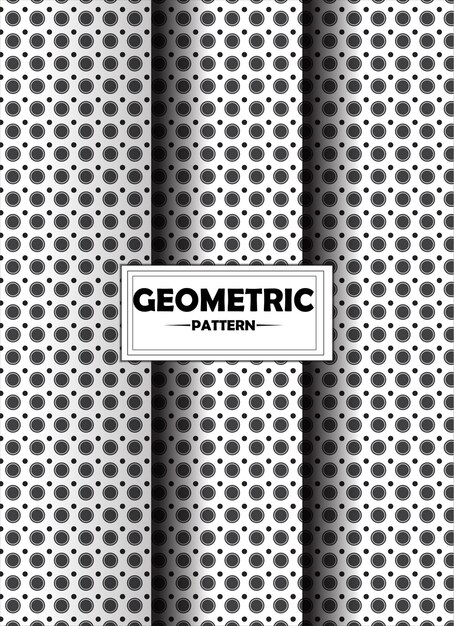 Diseño de patrones geométricos con fondo de color blanco y negro