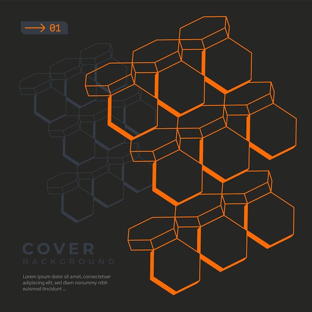 Diseño de patrones geométricos modernos formas hexagonales