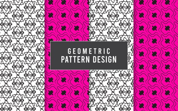 Diseño de patrones geométricos y orgánicos florales abstractos sin costuras