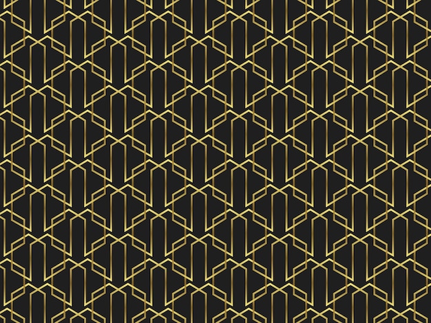 Diseño de patrones geométricos de oro textil sin costuras