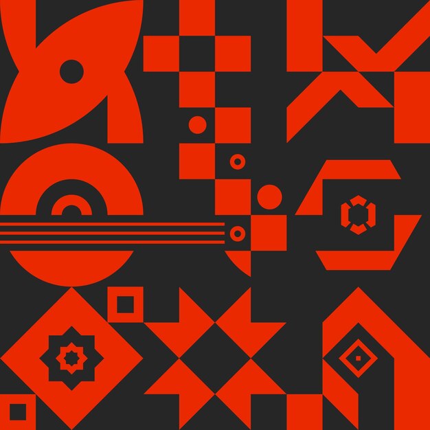 Diseño de patrones geométricos vectoriales abstractos en estilo Neo-Geo