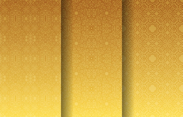 Diseño de patrones de línea de arte de oro de lujo