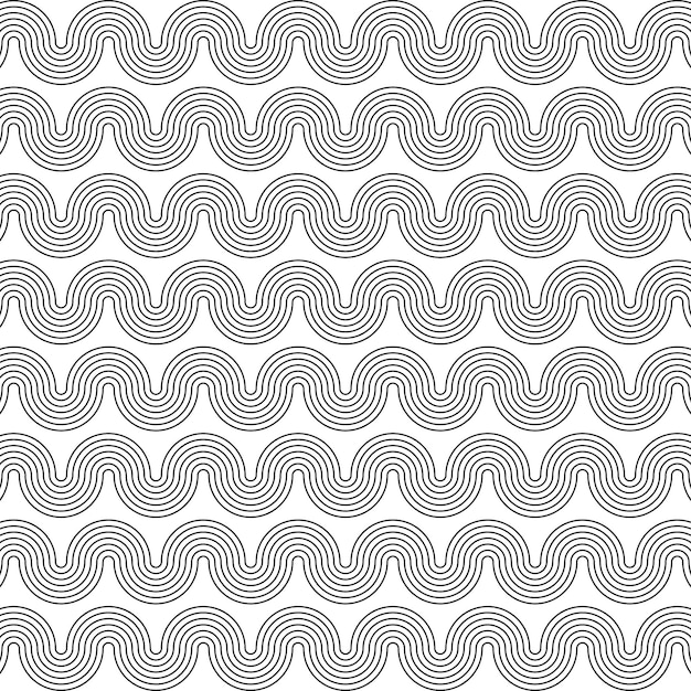 Diseño de patrones de líneas geométricas onduladas grises