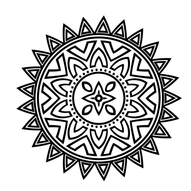 Diseño de patrones de mandala indios e islámicos
