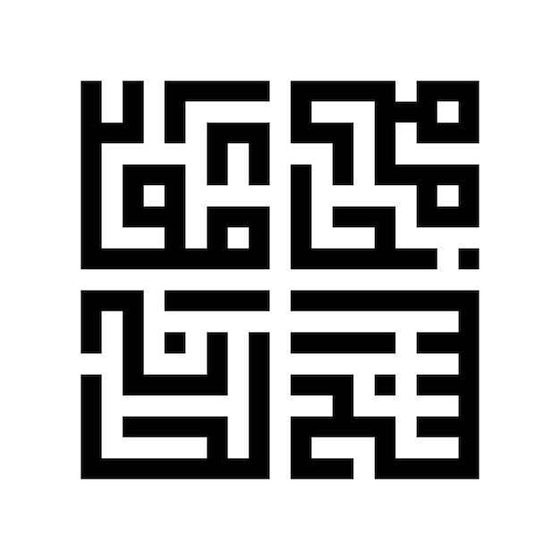 Diseño de patrones minimalistas geométricos de mandala en blanco y negro