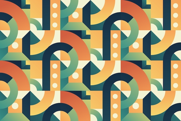 Diseño de patrones de mosaico geométrico en gradiente
