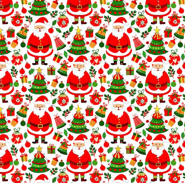 Diseño de patrones de Navidad dibujados a mano