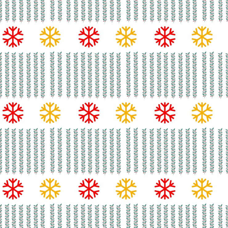 Vector diseño de patrones de navidad planos dibujados a mano por vectores libres