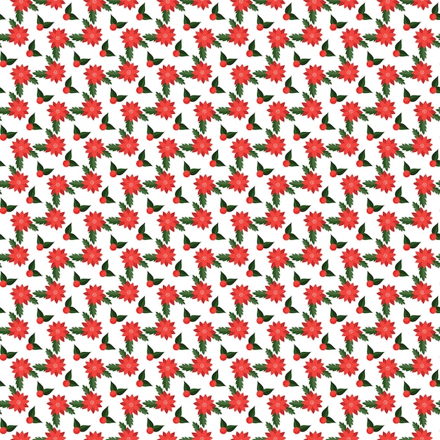 Diseño de patrones de Navidad planos vectoriales gratuitos