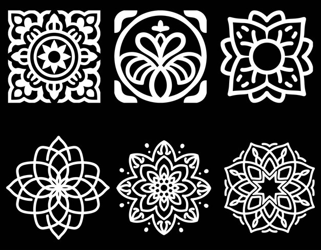 Diseño de patrones ornamentales de lujo elegante