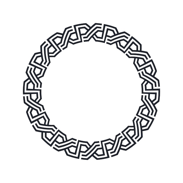 Diseño de patrones ornamentales marco circular patrón de nudo circular ornamental diseño de patrones de borde