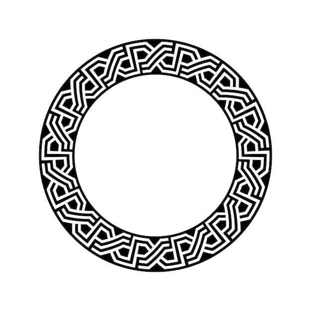 Diseño de patrones ornamentales marco circular patrón de nudo circular ornamental diseño de patrones de borde