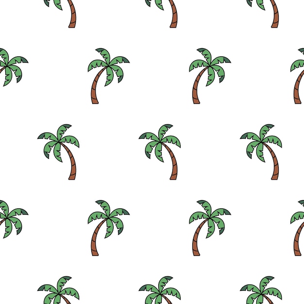 diseño de patrones de palmeras repetidos por vectores