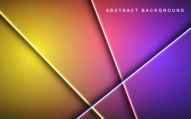 Diseño de patrones de pancartas de efecto móvil de líneas de neón multicolores abstractas