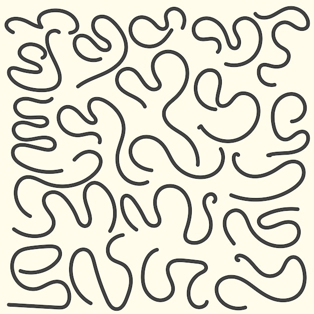Diseño de patrones de remolino dibujados a mano por vectores abstractos libres