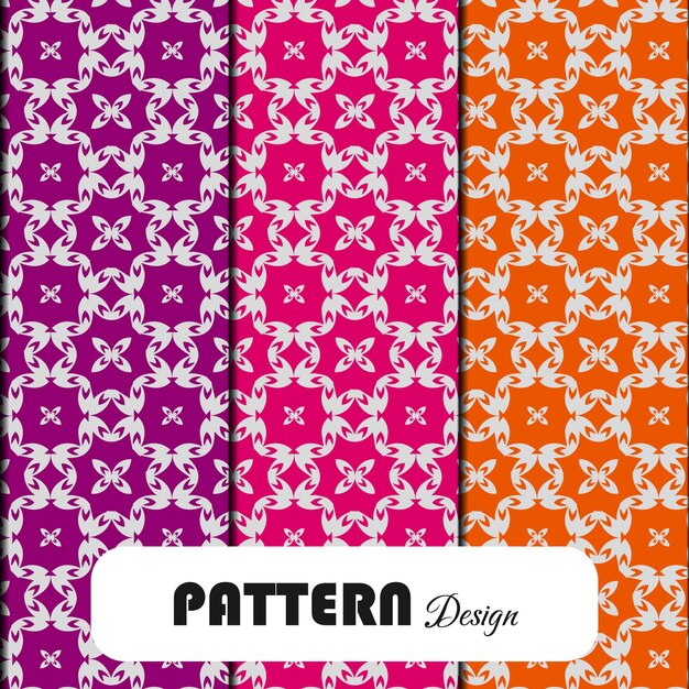 Diseño de patrones ricos y elegantes con 3 colores
