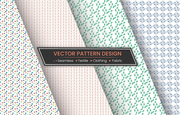 Diseño de patrones de tela sin costuras vectoriales para empresa textil
