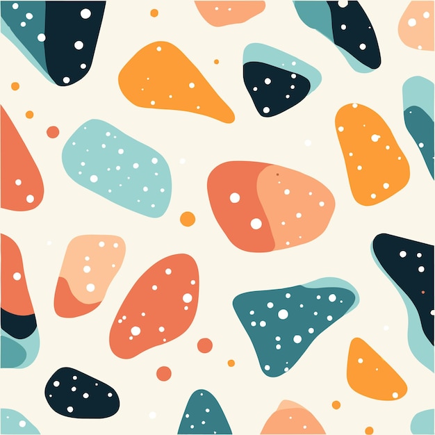 Diseño de patrones de terrazzo coloridos