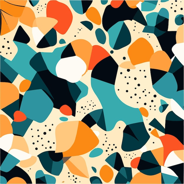 Diseño de patrones de terrazzo coloridos