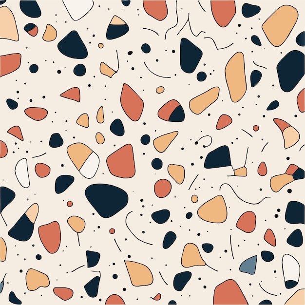 Diseño de patrones de terrazzo coloridos