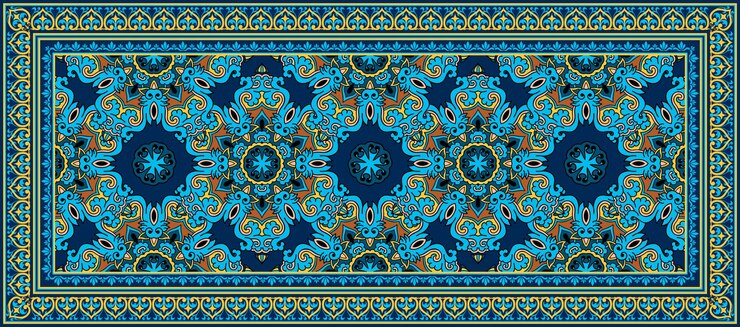 Vector diseño de patrones textiles dupatta