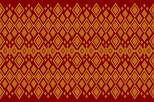 Diseño de patrones de tradición y oriental asiática étnica geométrica perfecta para textura y fondo. Decoración con patrones de seda y tela para alfombras, ropa, envoltorios y papel tapiz.