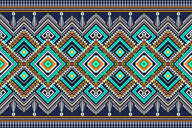 Diseño de patrones de tradición y oriental asiática étnica geométrica perfecta para textura y fondo. Decoración con patrones de seda y tela para alfombras, ropa, envoltorios y papel tapiz.