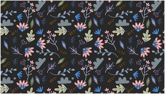Diseño de patrones únicos sin costuras vectoriales
