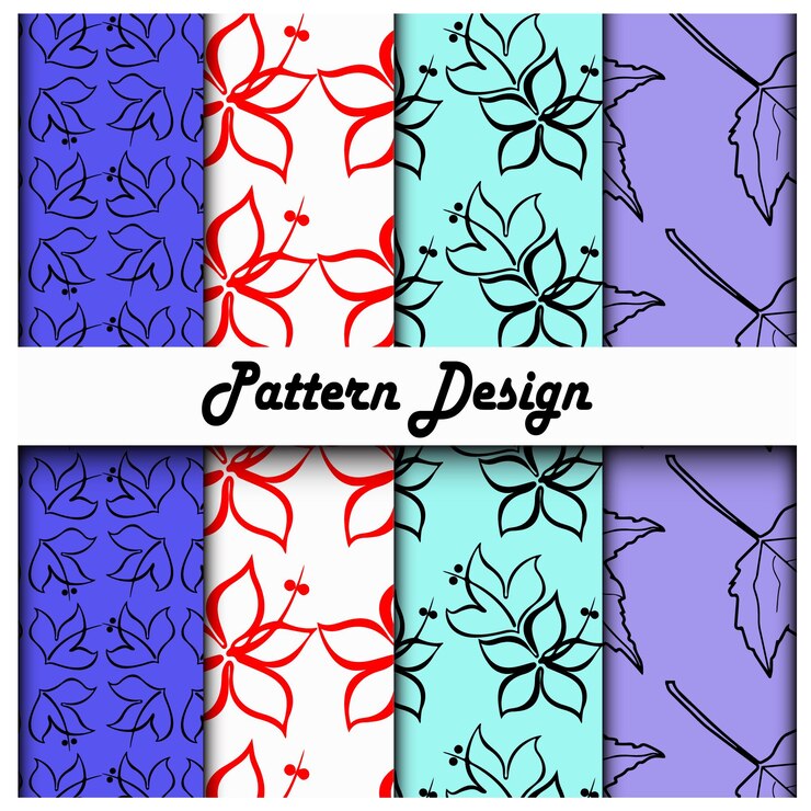 Diseño de patrones únicos sin costuras vectoriales