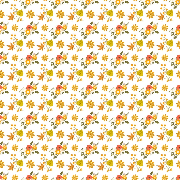 Diseño de patrones vectoriales sin costuras de las bellezas de otoño