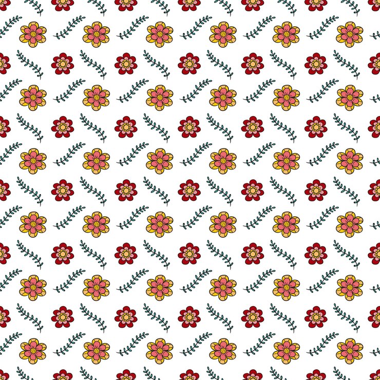 Diseño de patrones vectoriales sin costuras para celebrar las flores