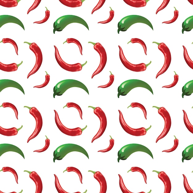 Diseño de patrones vectoriales sin costuras de chile