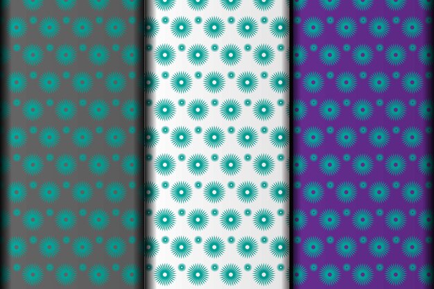 Diseño de patrones vectoriales sin costuras de estilo floral
