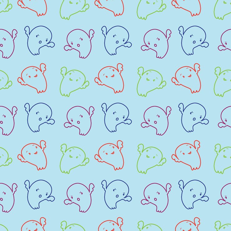 Vector diseño de patrones vectoriales sin costuras fantasma