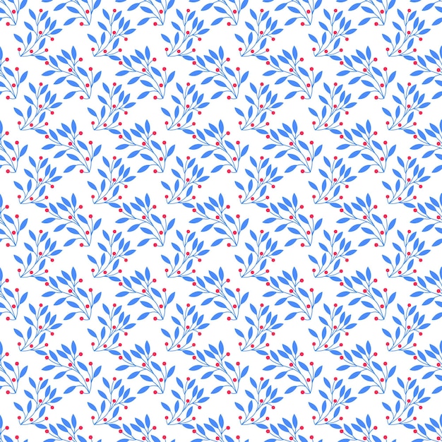 Diseño de patrones vectoriales sin costuras para jardines florales de invierno