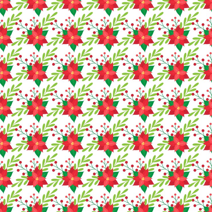 Vector diseño de patrones vectoriales sin costuras de navidad escandinava