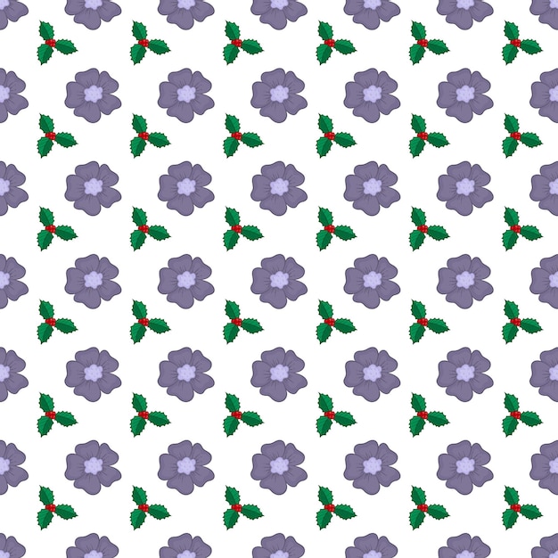 Diseño de patrones vectoriales sin costuras de las peonías de invierno