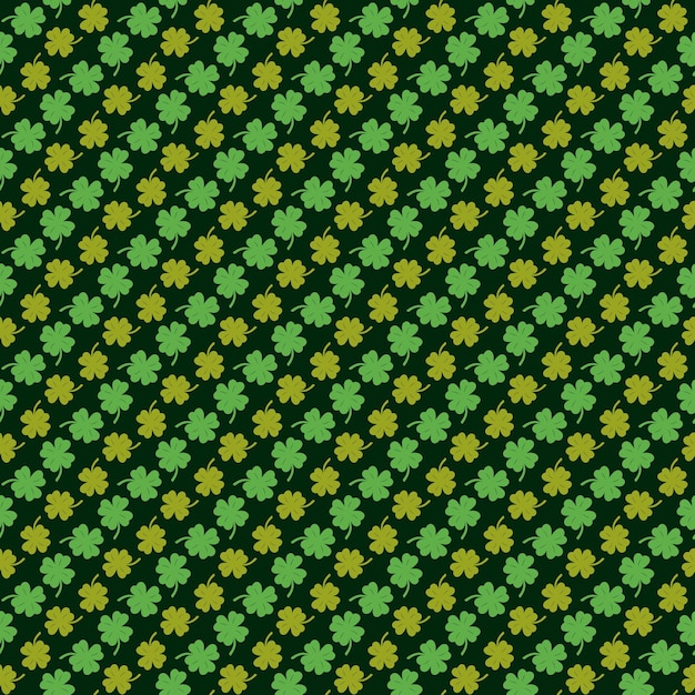 Diseño de patrones vectoriales sin costuras de St Patricks Clover