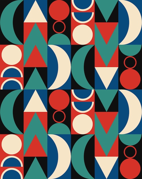 diseño de patrones vectoriales de cubismo abstracto para arte moderno y proyectos gráficos neoplasticismo bauhaus