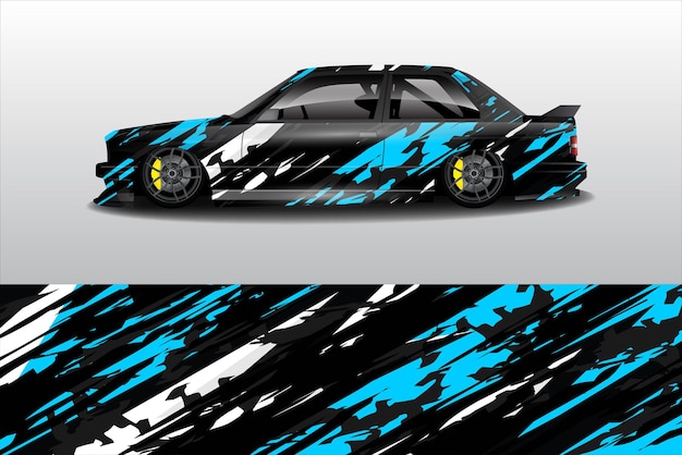 Diseño de pegatina de coche vector gráfico grunge líneas abstractas diseño de kit de fondo de carreras para carreras ca